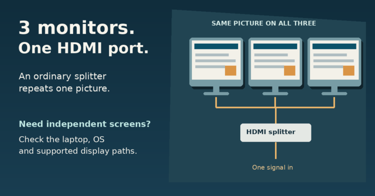 How To Connect 3 Monitors To A Laptop With One HDMI Port?