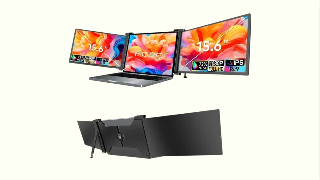 FOP 15.6 inch triple monitor for laptop FHD 1080 IPS Portable monitor