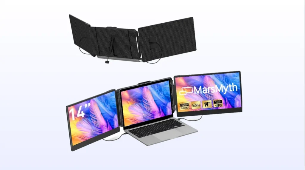 Laptop Screen Extender 14 inch, FHD 1080P IPS Panel, Plug & Play, Portable Monitor for Laptop, for 13-16" laptops (Wins, macOS (M3 Only), Switch, PS4)