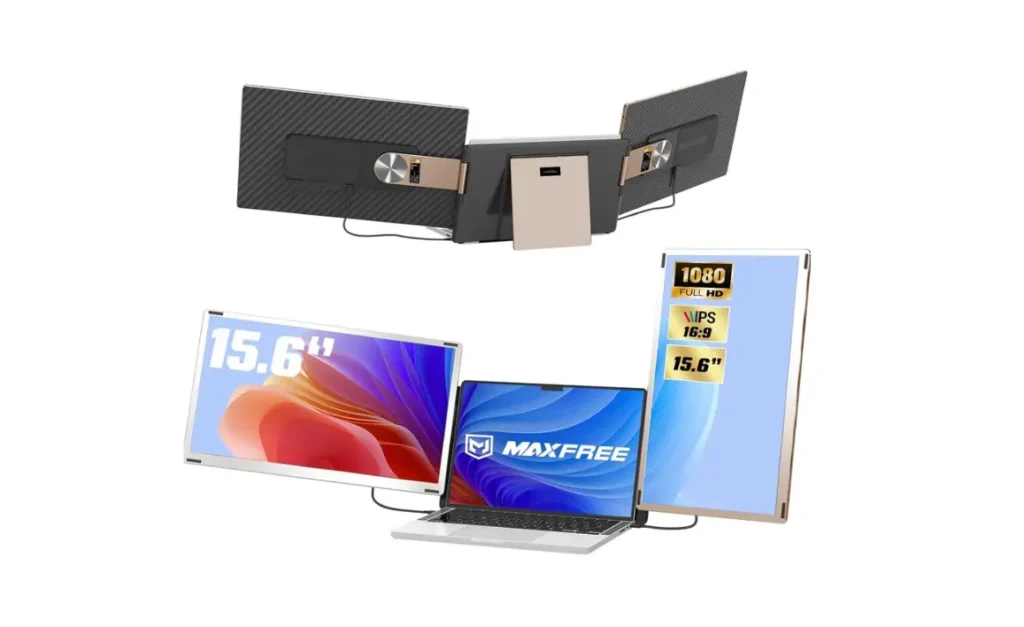 Laptop Screen Extender, 15.6" Triple Portable Monitor