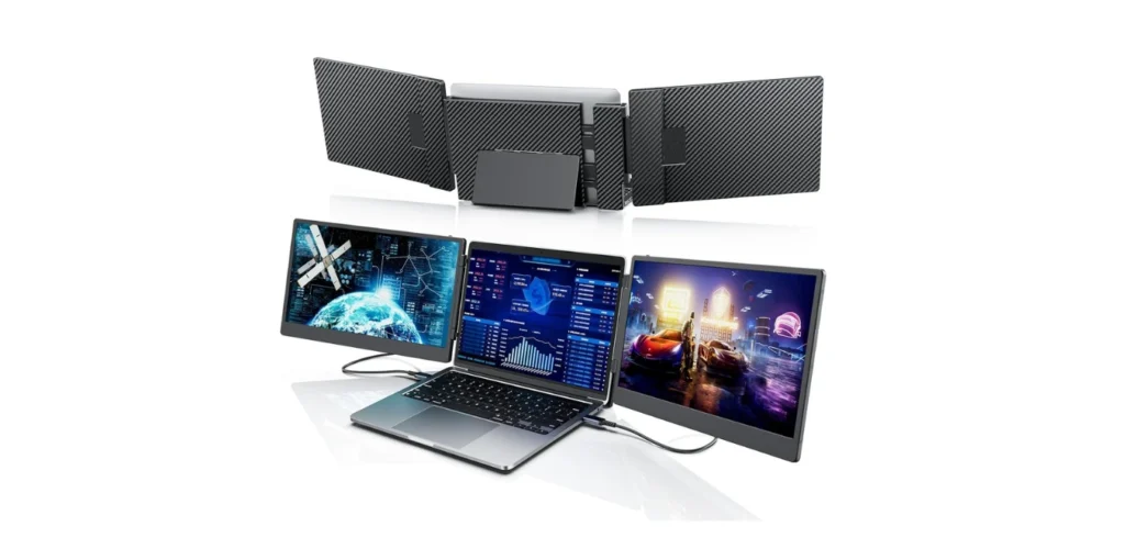 S3 Laptop Screen Extender, 14'' Triple Portable Monitor