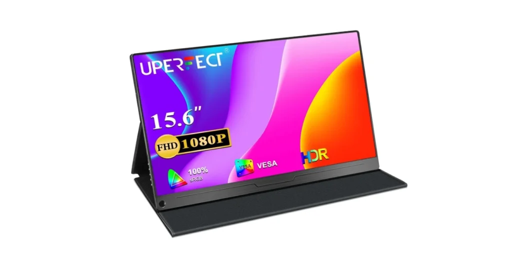 UPERFECT Portable Monitor, 15.6" IPS HDR 1920X1080 FHD Eye Care Travel Screen USB C Gaming Monitor