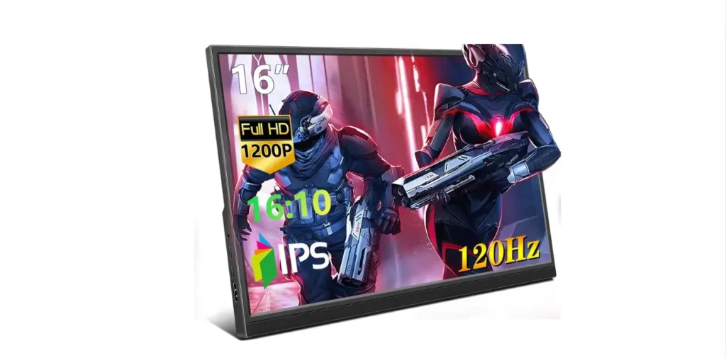 120Hz Portable Monitor 16Inch 1200P IPS Full HD HDMI Type-C Laptop Gaming Monitor