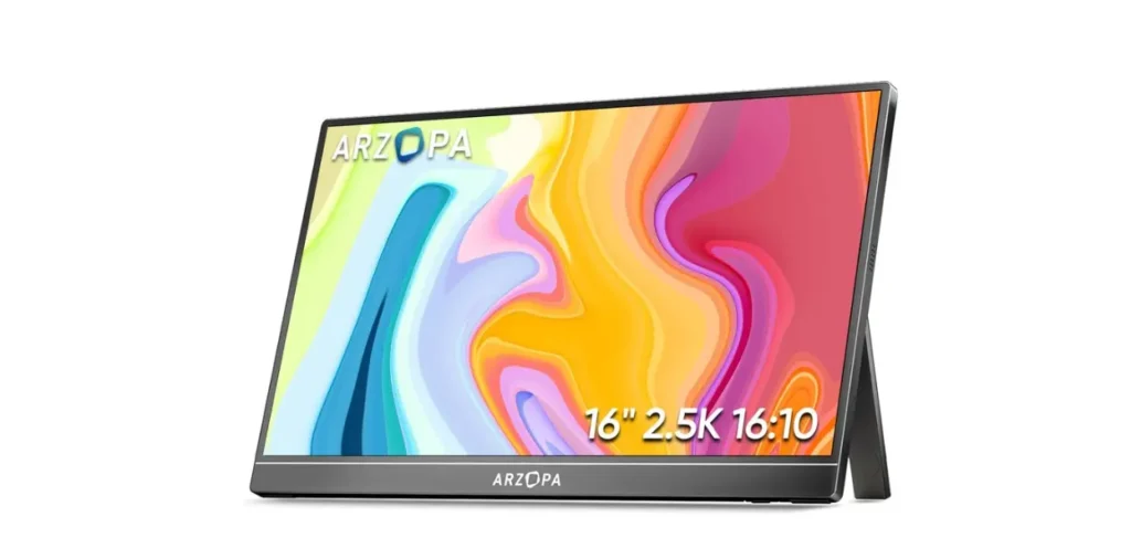 ARZOPA 16" 2.5K Portable Monitor, 2560x1600 QHD IPS Display