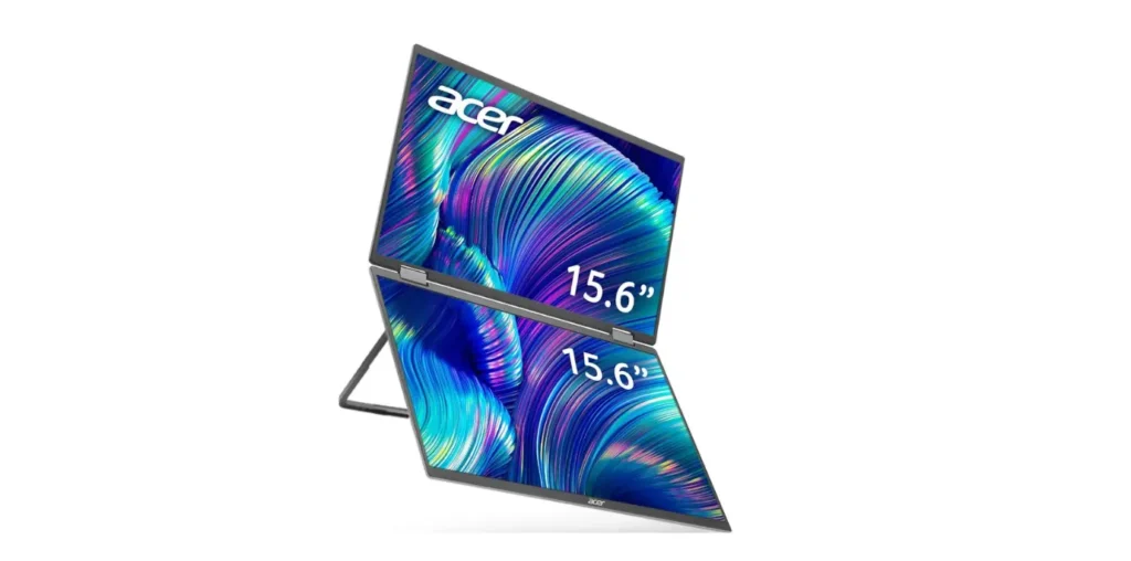 Acer PD163Q 15.6” FHD 1080P Foldable Dual-Screen Portable Monitor