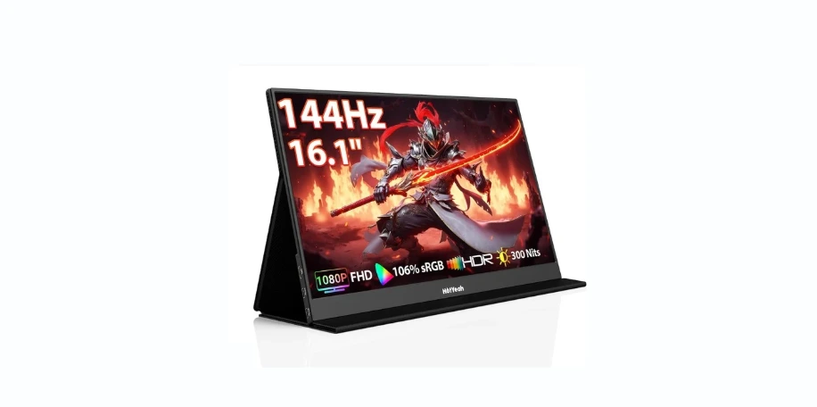 HotYeah 16.1 144Hz Portable Gaming Monitor, 106 sRGB 1080P FHD Portable Monitor