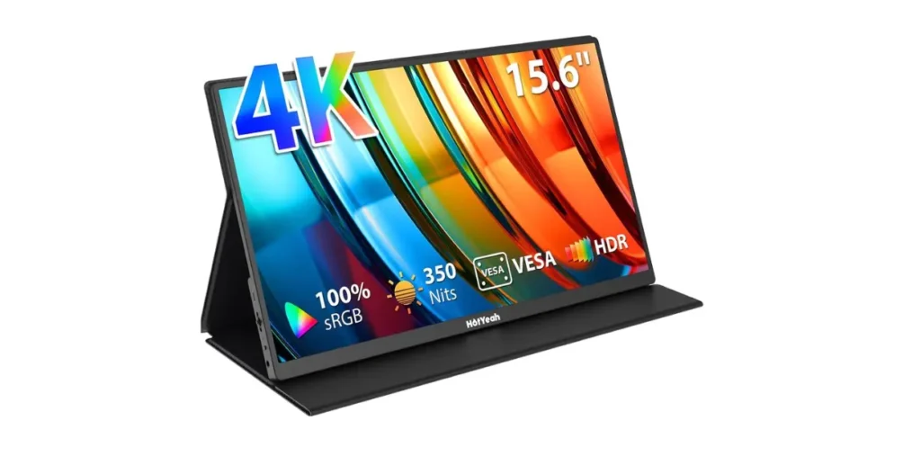 HotYeah Portable Monitor 4K, 15.6'' 3840x2160 UHD USB-C HDMI Laptop Monitor