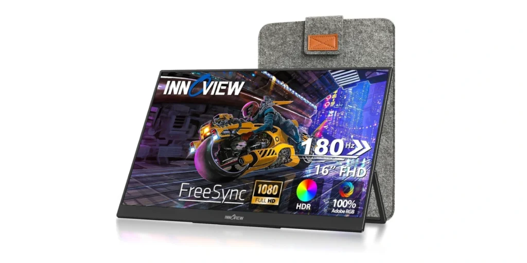 InnoView Portable Monitor, 16" 1200P FHD 180Hz 100% sRGB, Portable Gaming Monitor