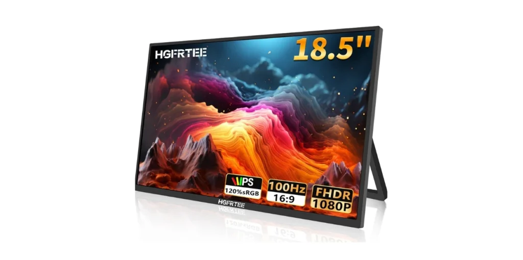 Portable Monitor 18.5" FHD 120% sRGB 100Hz Extender Monitor Portable Large Screen Gaming Computer