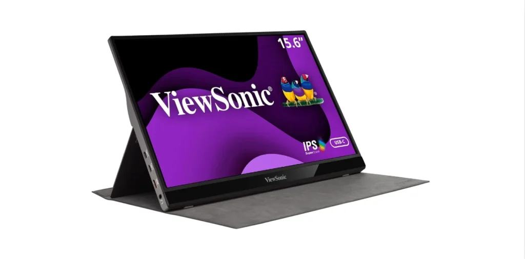 ViewSonic VG1655 15.6 Inch 1080p Portable Monitor with 2 Way Powered 60W USB C