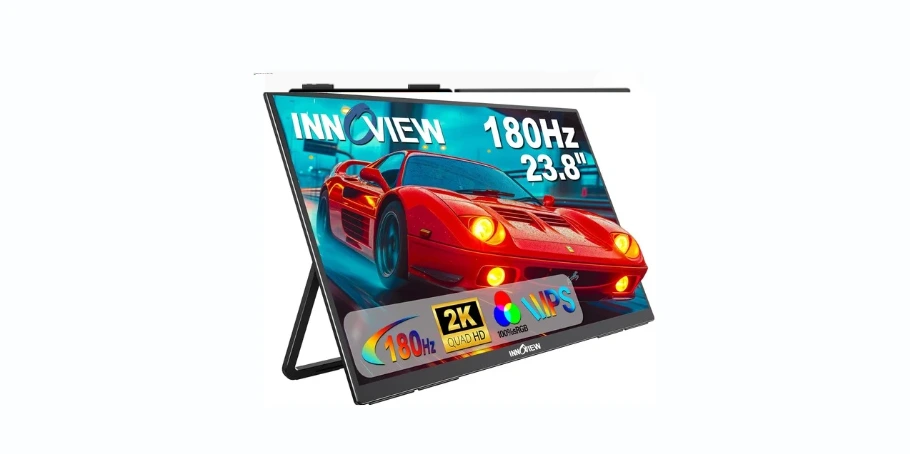 2K 180Hz Portable Gaming Monitor, 23.8 Inch 2560x1440 QHD Fast IPS