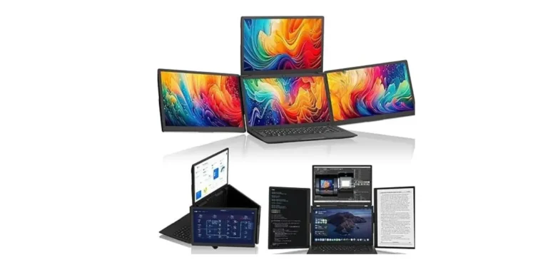 ADREAMER 13.3" Triple Screen Laptop Monitor Extender, Detachable 3 Screen Monitor