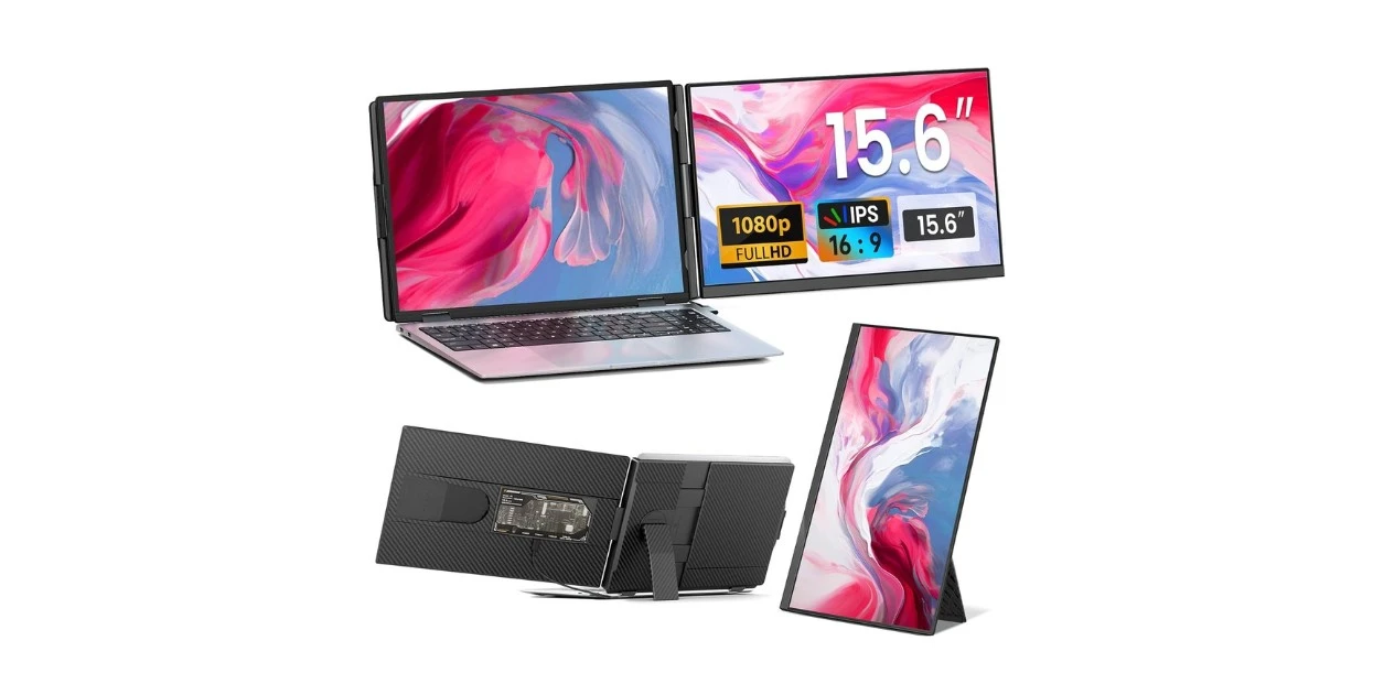 Cevaton Laptop Screen Extender   15.6 Inch FHD 1080P Portable Monitor for Laptop