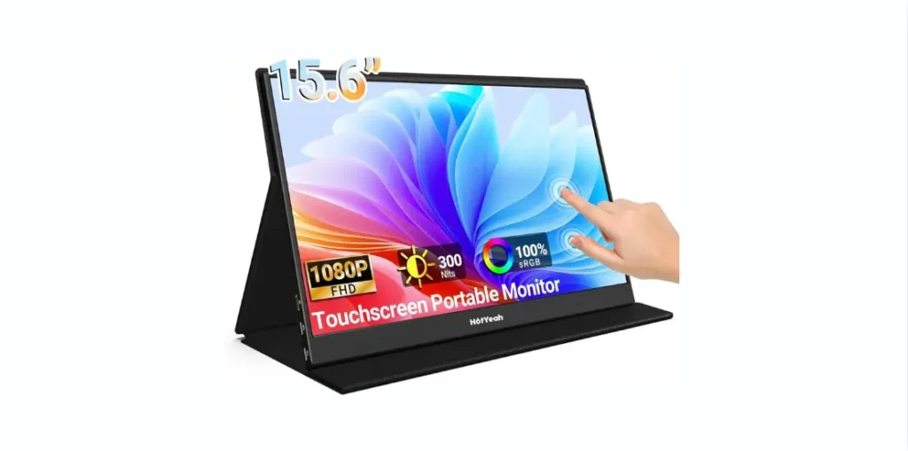 HotYeah Touch Screen Monitor, 15.6'' 1080P 10-Point Portable Monitor Touchscreen