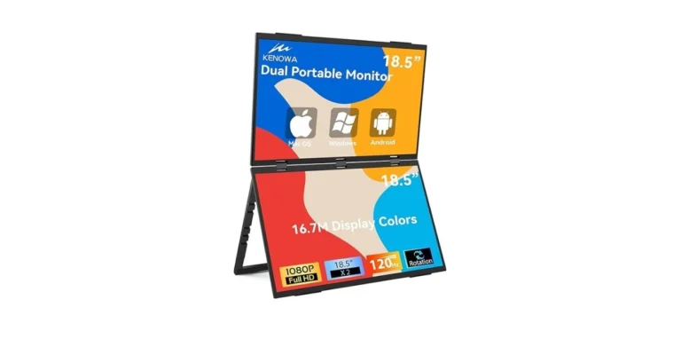 Kenowa 18.5 Inch 120Hz Dual Monitor Portable Monitor Laptop Screen