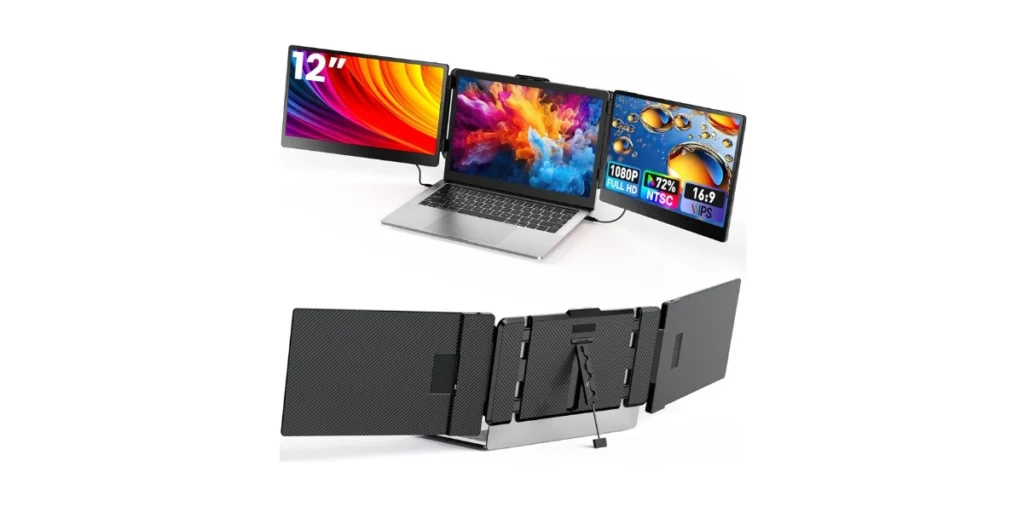 Laptop Screen Extender, 12’’ Triple Laptop Monitor Extender