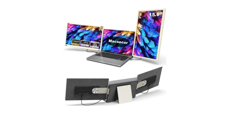 Macsecor Laptop Screen Extender, 15.6" FHD 1080P Triple Portable Monitor