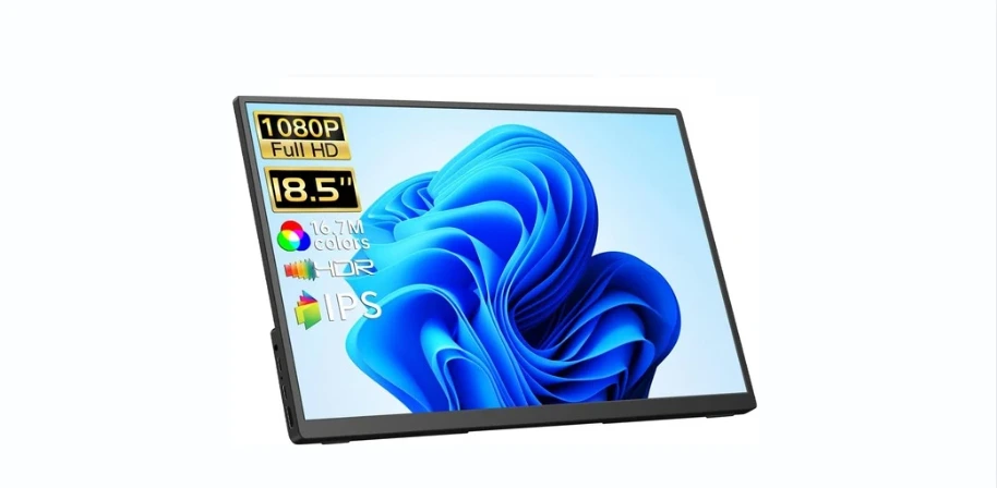 Qunub Portable Monitor 18.5 inch 100Hz FHD USB-C HDMI Travel Monitor