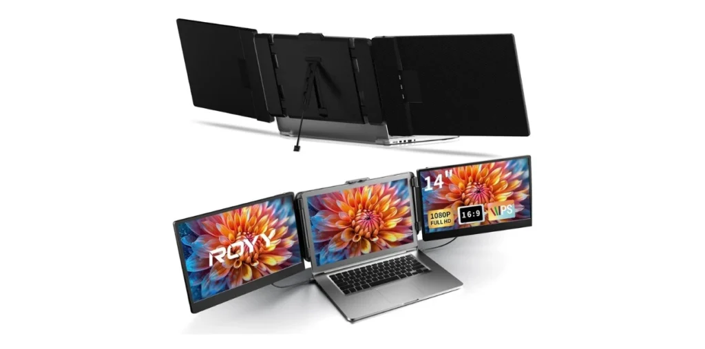 ROYY Laptop Screen Extender Triple Monitor - 14" Portable Monitor FHD