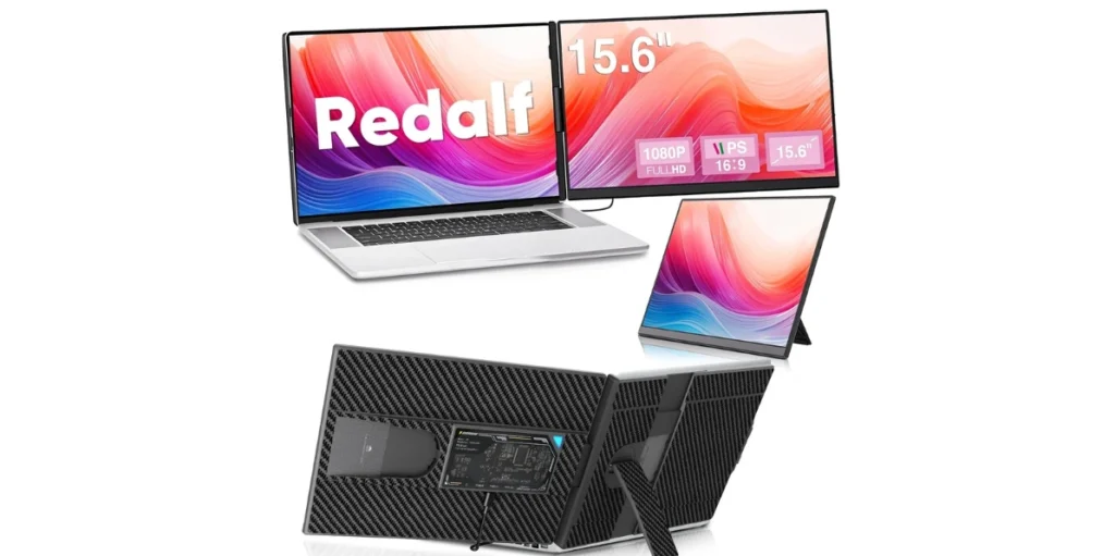 Redalf Laptop Screen Extender, 15.6" FHD 1080P IPS Portable Monitor for Laptop