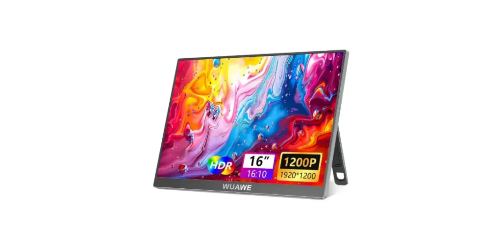 WUAWE 16" Portable Monitor 1920x1200P USB-C HDMI, IPS HDR Freesync Gaming Monitor