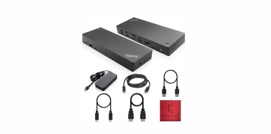Lenovo 40AF0135US ThinkPad Docking Station Dual Monitor Hybrid USB-C with USB-A
