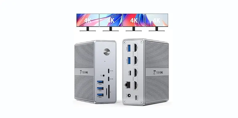 TobenONE DisplayLink Docking Station 4 Monitor with 4 HDMI