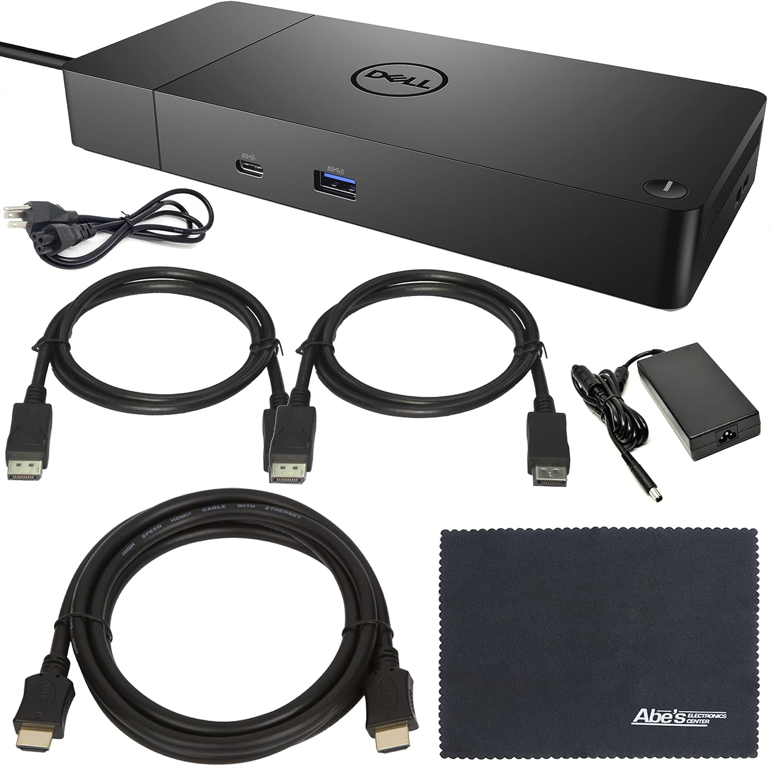 Dell Performance Dock WD 19S WD19S Docking Station (WD19S130W) with 130W Power Adapter and 90W Power Delivery + ZoomSpeed Essentials Kit Black