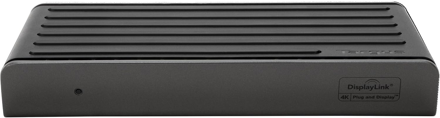 Targus USB-C Universal Dual Video 4K Laptop Docking Station with Charging Power, Audio,  4 USB Ports for PC, Mac,  Android (DOCK180USZ)