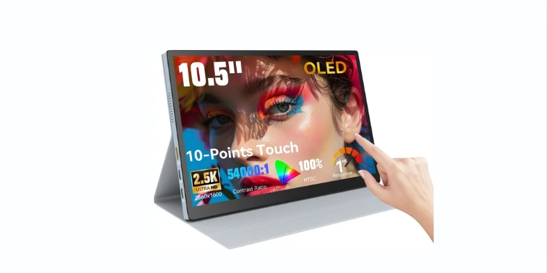 10.5 Inch OLED Touchscreen Portable Monitor 2.5K 2560x1600
