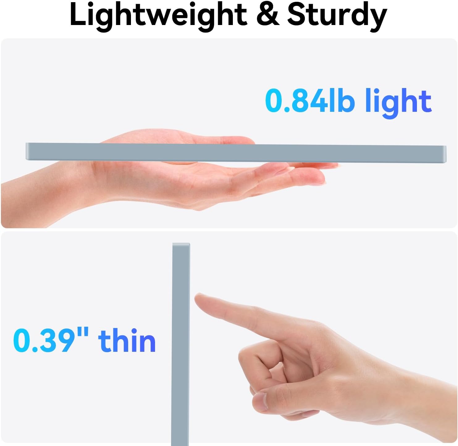10.5 OLED Touchscreen Portable Monitor 2.5K 2560x1600, 100% NTSC, 54000:1 Contrast, Mini Second Touch Display with Protect Case  Speaker, USB-C, HDMI, Small Screen for Laptop Mini PC Phone, Silver