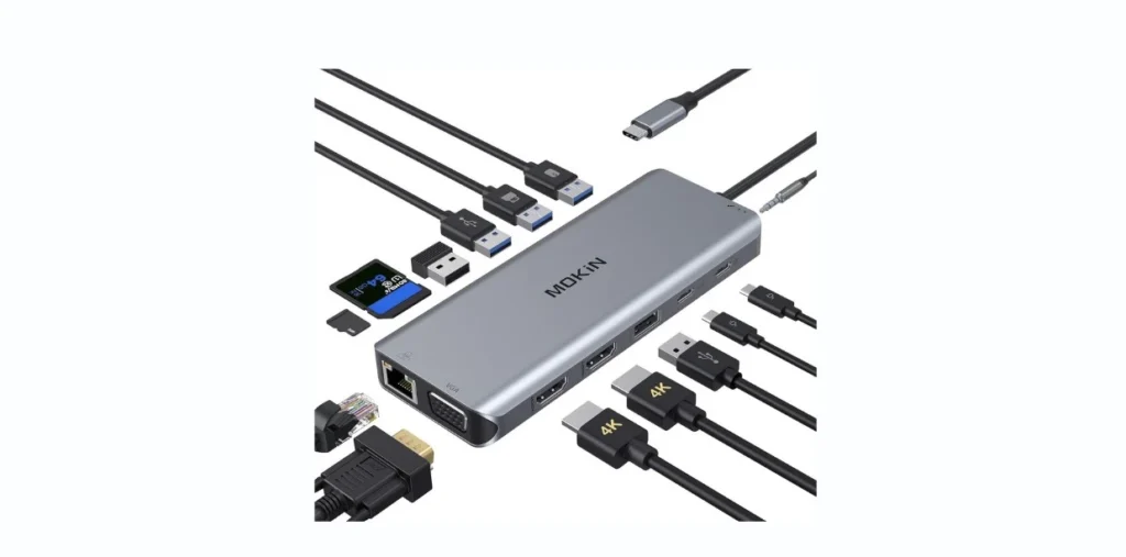 14 in 1 USB-C Docking Station - Dual Monitor Laptop Dock