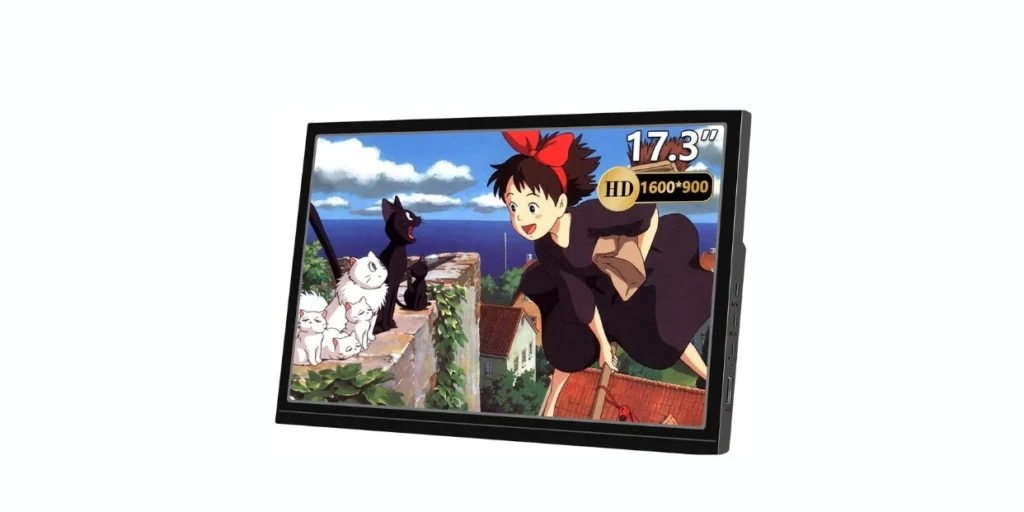 17.3-Inch Portable Monitor Full HD 1600x900 60HZ HDMI USB-C Laptop External Travel Display