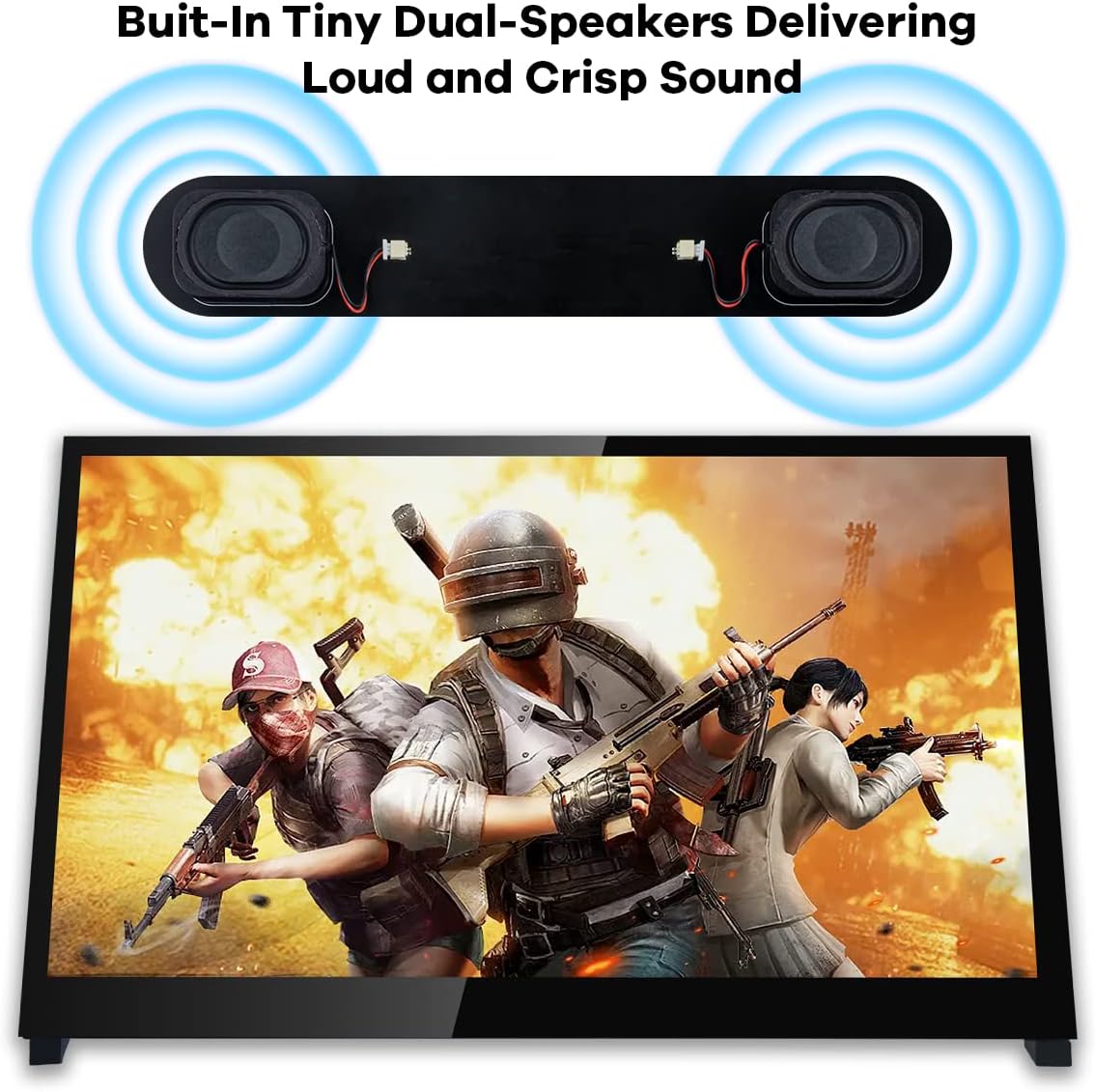 7 Inch IPS LCD Touch Screen Display Panel 1024×600 Capacitive Screen HDMI Monitor for Raspberry Pi5/Pi4/Pi3/ZERO W, BB Black, Windows 10 8 7