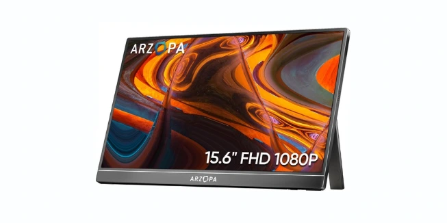 ARZOPA Portable Monitor 15.6 FHD 1080P - Ultra-Slim