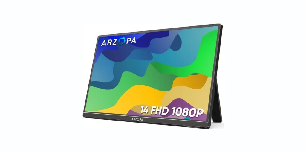 ARZOPA Portable Monitor Kickstand, 14.0 Inch Ultra Slim Portable Laptop Monitor