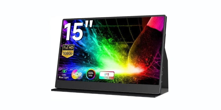 AYY Portable Monitor for Laptop 1080P FHD 15 Inch, USB-C HDMI Computer Monitor