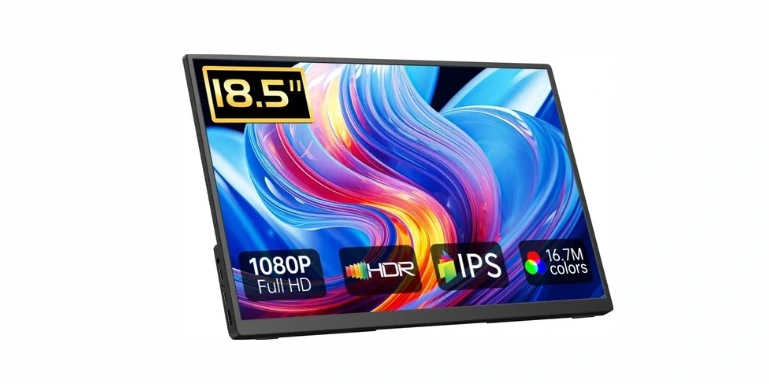 DAMRAPT Portable Monitor 18.5 Inch 100Hz HDR Gaming Screen, Travel Monitor