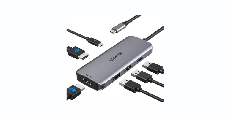 Docking Station USB C to Dual HDMI Adapter, MOKiN USB C Hub Dual HDMI Monitors for Windows