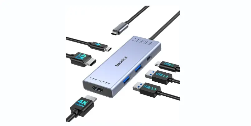 Docking Station to Dual HDMI Monitor, USB C to Dual HDMI Adapter