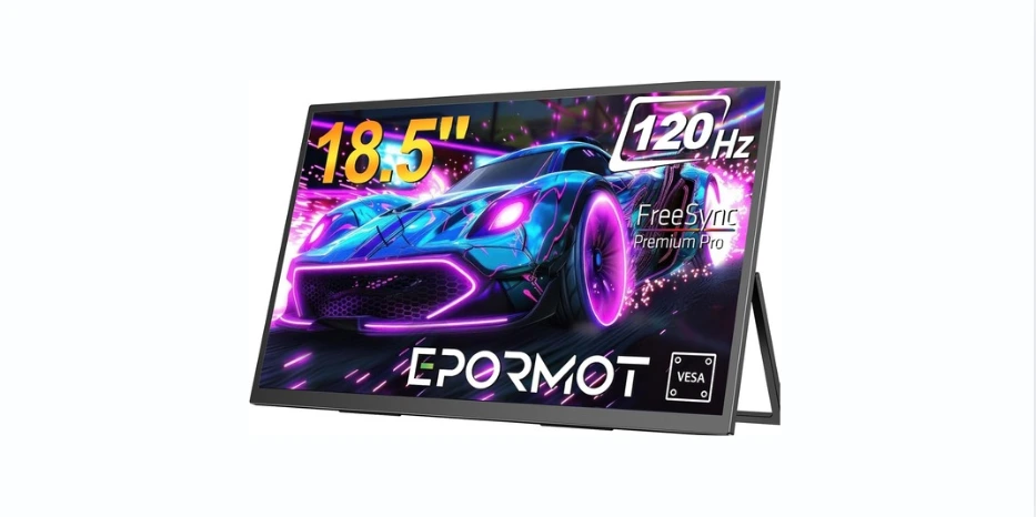 EPORMOT Portable Monitor 18.5 inch 120hz for Laptop, FHD 1080P Portable Gaming Monitor