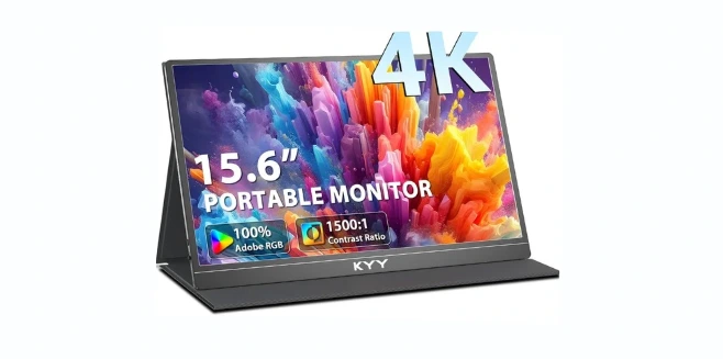 KYY 4K Portable Monitor 15.6 3840x2160 UHD USB-C Screen