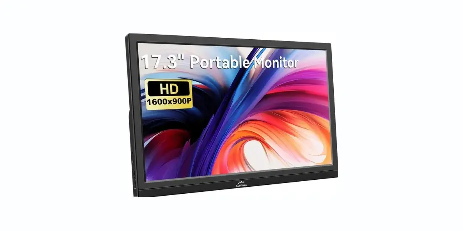 Kenowa 17.3 Inch PC Monitor HD 1600 - 900P Portable Computer Monitor