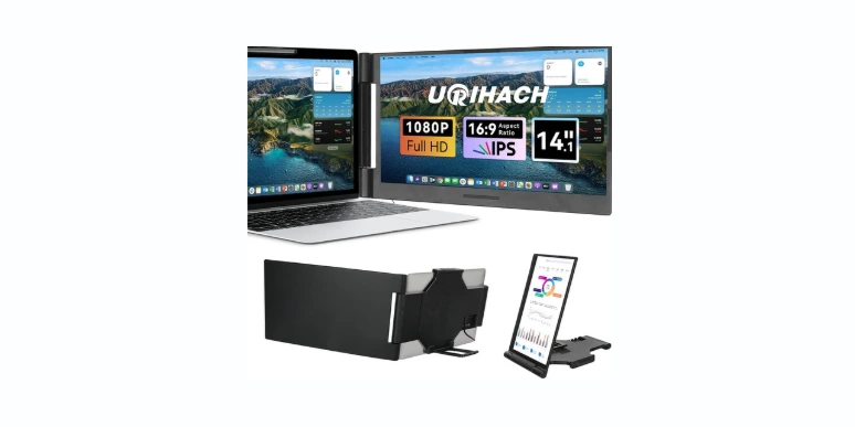 Laptop Screen Extender 14 inch, 1080P IPS Laptop Monitor Extender