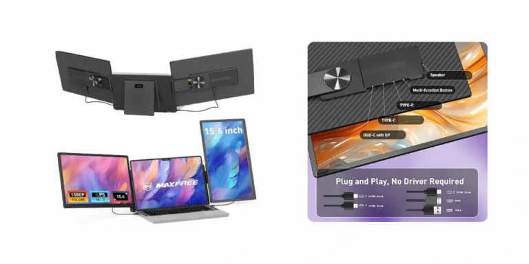 Maxfree Laptop Screen Extender Triple Screen Laptop Monitor Extender Plug & Play