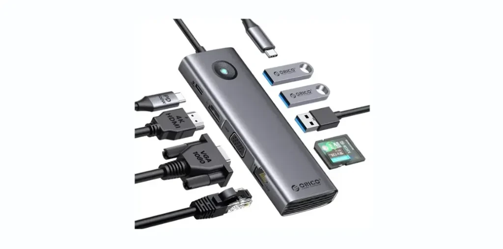 ORICO USB C Docking Station,9 in 1 USB C Dock