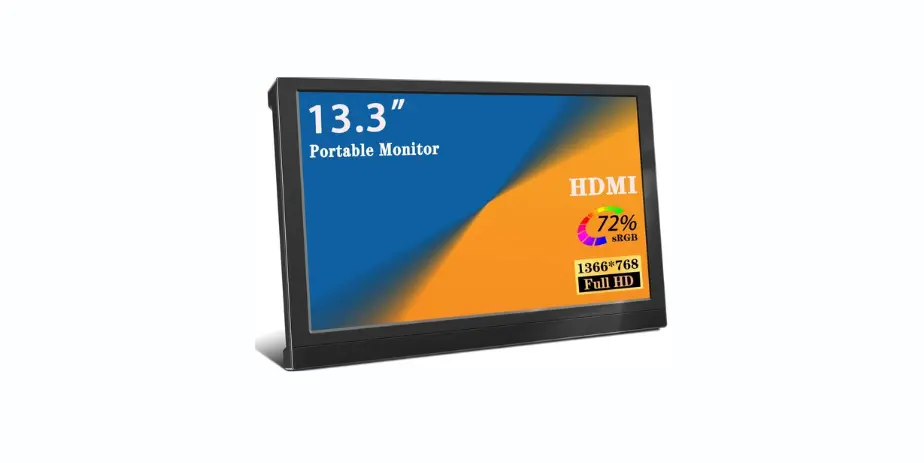 Portable Monitor 13.3 Inch HD 1366x768P TFT Screen Small HDMI Monitor