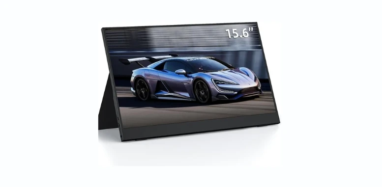 Portable Monitor,15.6 Inch FHD Monitor, HDMI USB-C IPS External, Built-in Dual Speakers Gaming for PC Phones