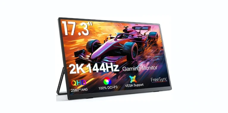 UPERFECT 2K 144Hz Portable Monitor 17.3 Inch 2560x1440P Portable Gaming Monitor Travel Monitor