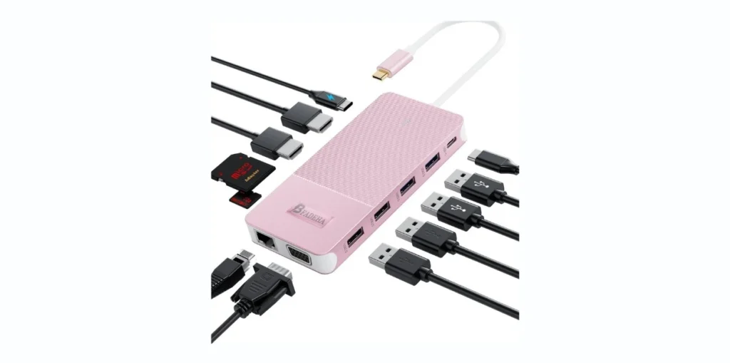 USB C Laptop Docking Station for 3 Monitors Max